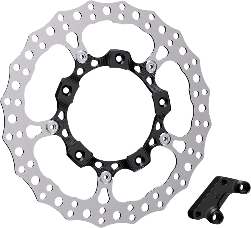 Arlen Ness Rotor 14" - Front Left - Gold 300-002 - Side View