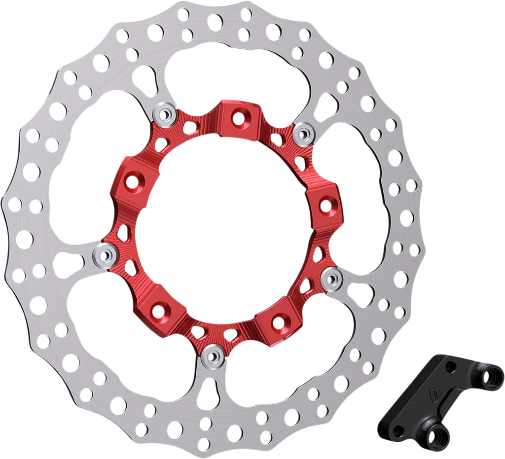 Arlen Ness Rotor 14" - Front Left - Red 300-003 - Main Product View