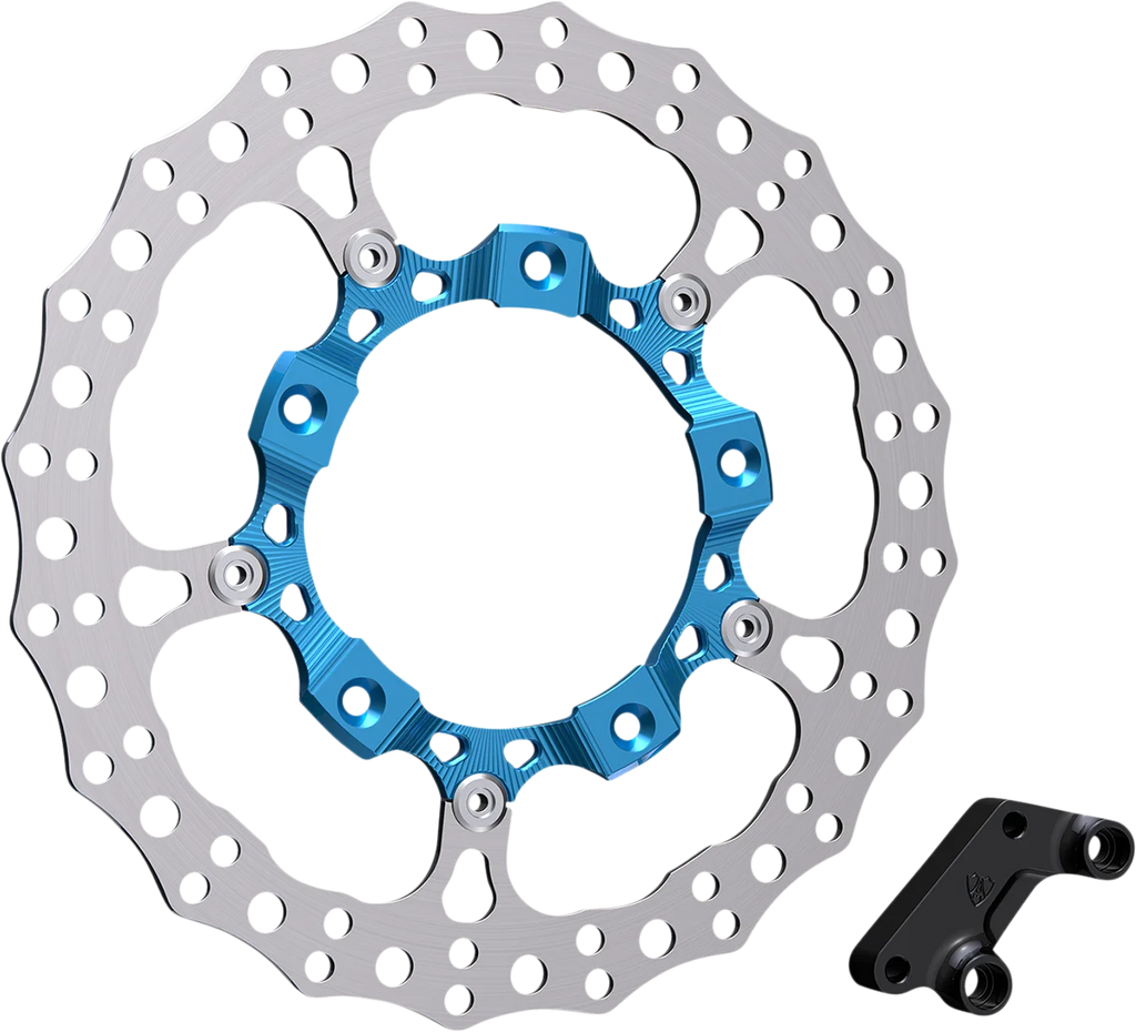 Arlen Ness Rotor 14" - Front Right - Blue 300-005 - Main Product View