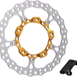 Load image into Gallery viewer, Arlen Ness Rotor 14" - Front Right - Gold 300-006 - Main Product View