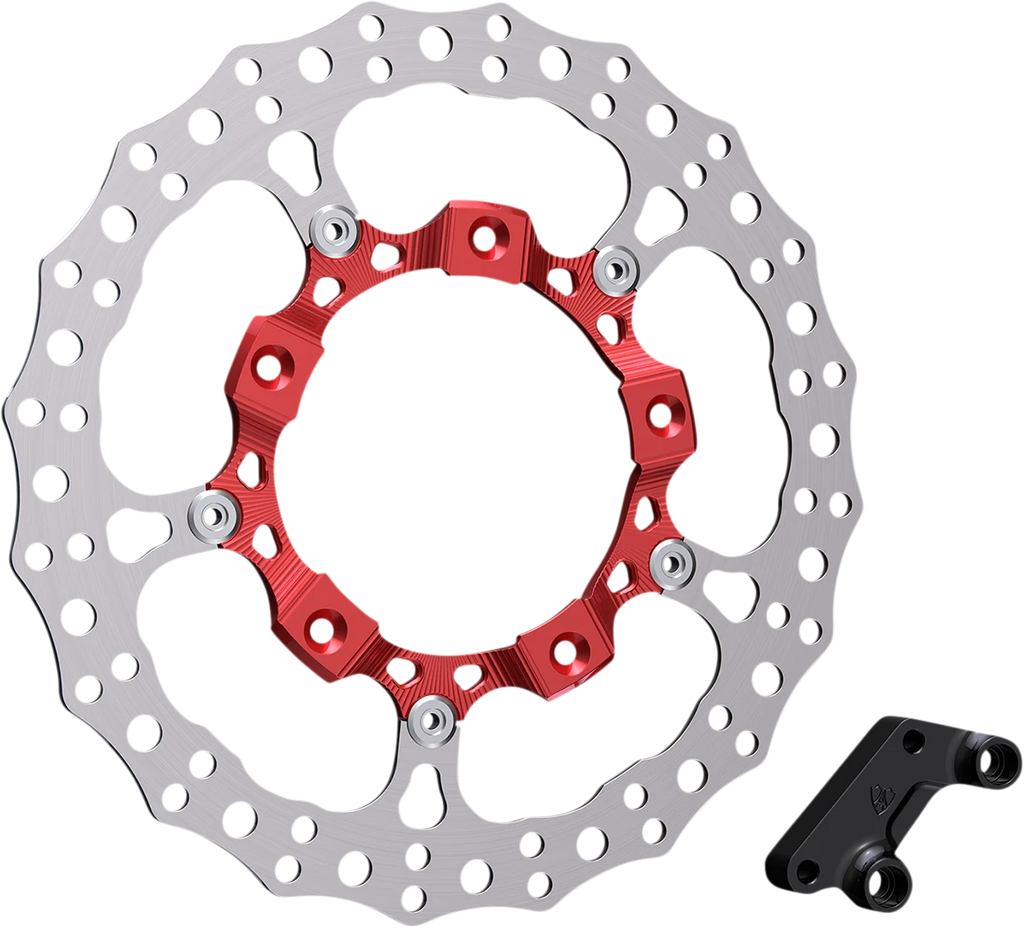 Arlen Ness Rotor 14" - Front Right - Red 300-007 - Main Product View