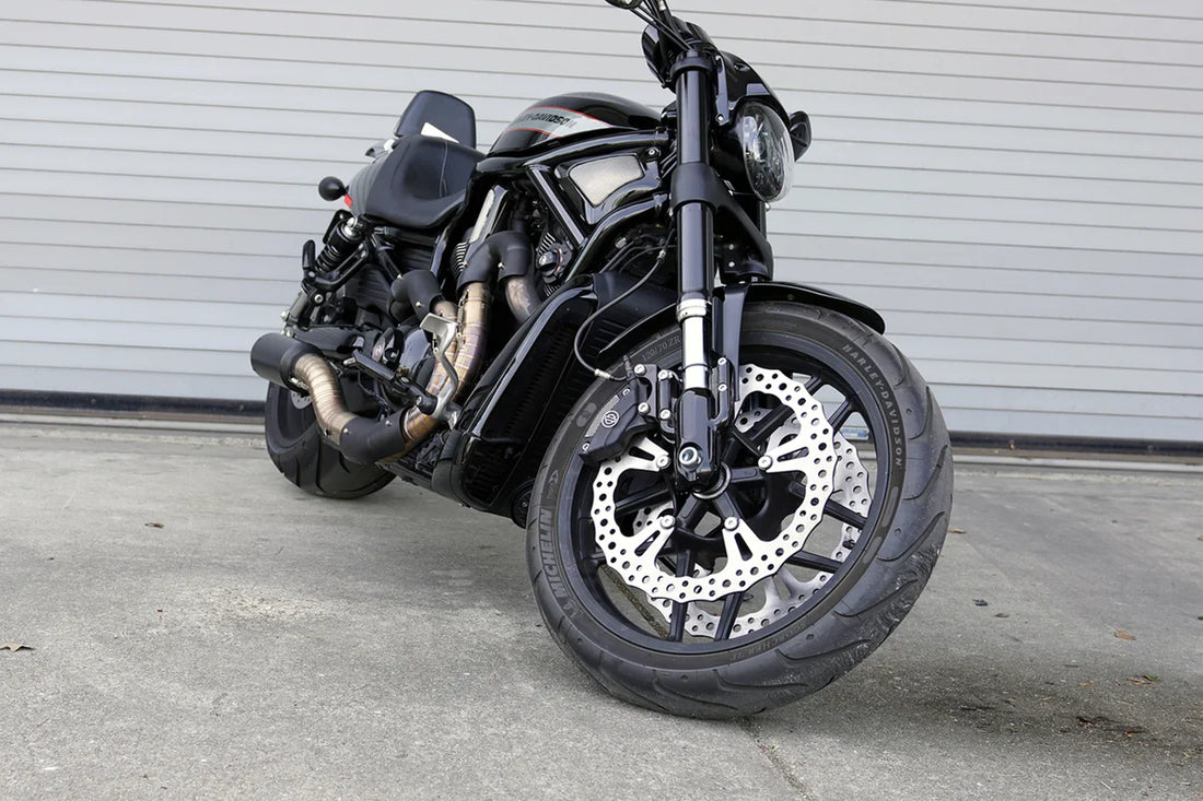 Arlen Ness Rotor Kit - Jagged - Left and Right Front - 15" - Installation View