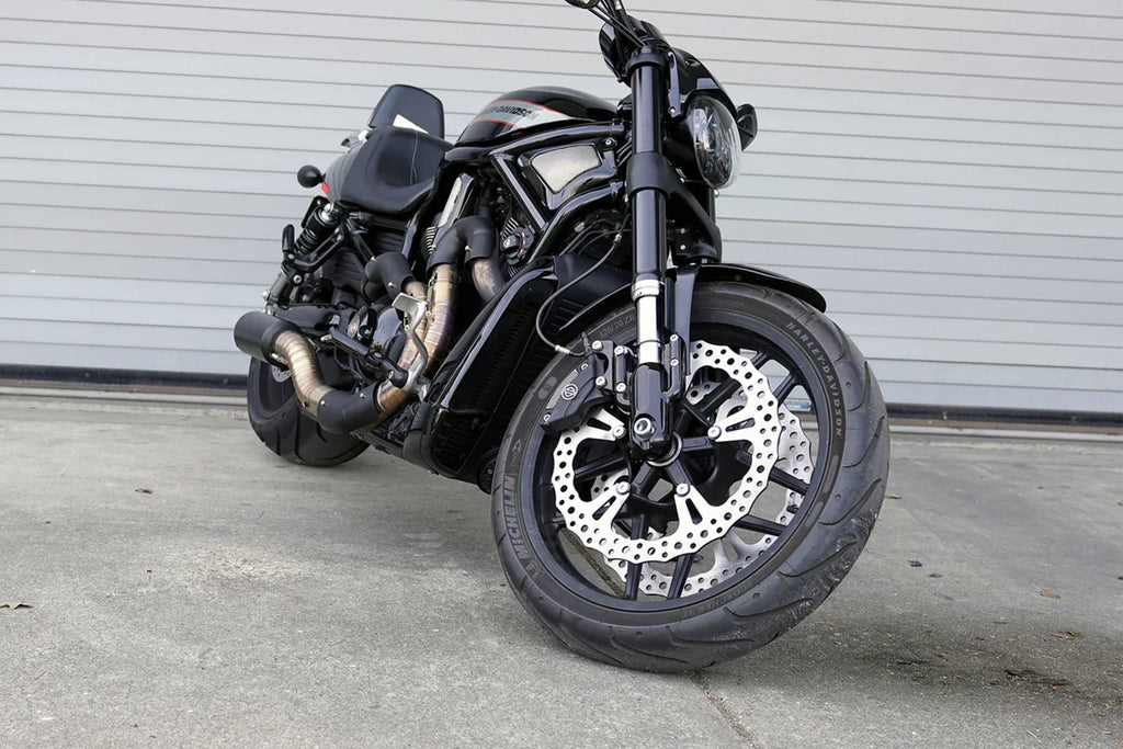 Arlen Ness Rotor Kit - Jagged - Left and Right Front - 15" - Installation View