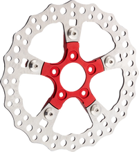 Load image into Gallery viewer, Arlen Ness Rotor Mount - Ness Wheel - Red 33-106 - Side View