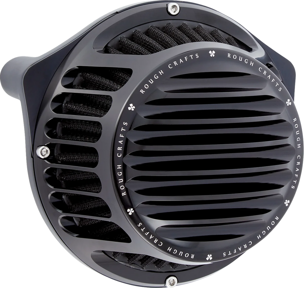 Arlen Ness Rough Craft Air Cleaner Kit - All Black - Detail View
