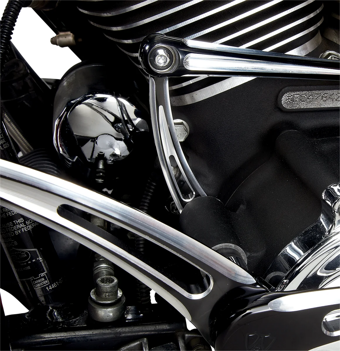 Arlen Ness Shift Lever - Deep Cut - Black Anodized 19-759 - Side View