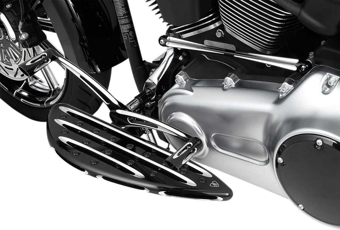Arlen Ness Shift Rod - Deep Cut - Round - Black 19-931 - Back View