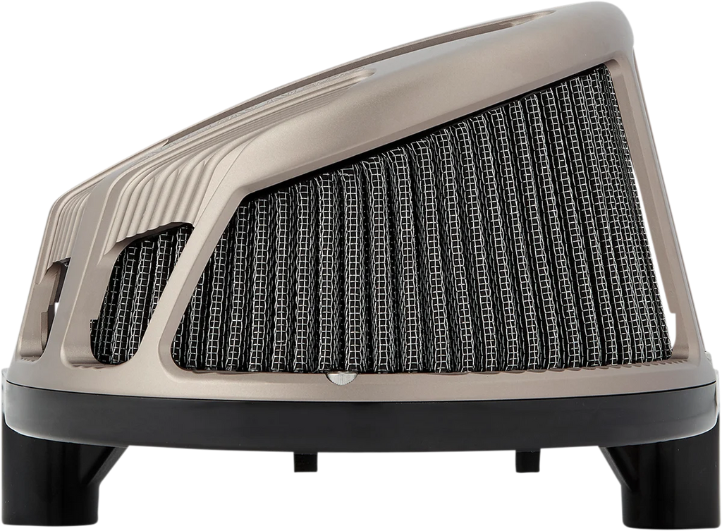 Arlen Ness Sidekick Air Cleaner Kit - Titanium 81-314 - Side View
