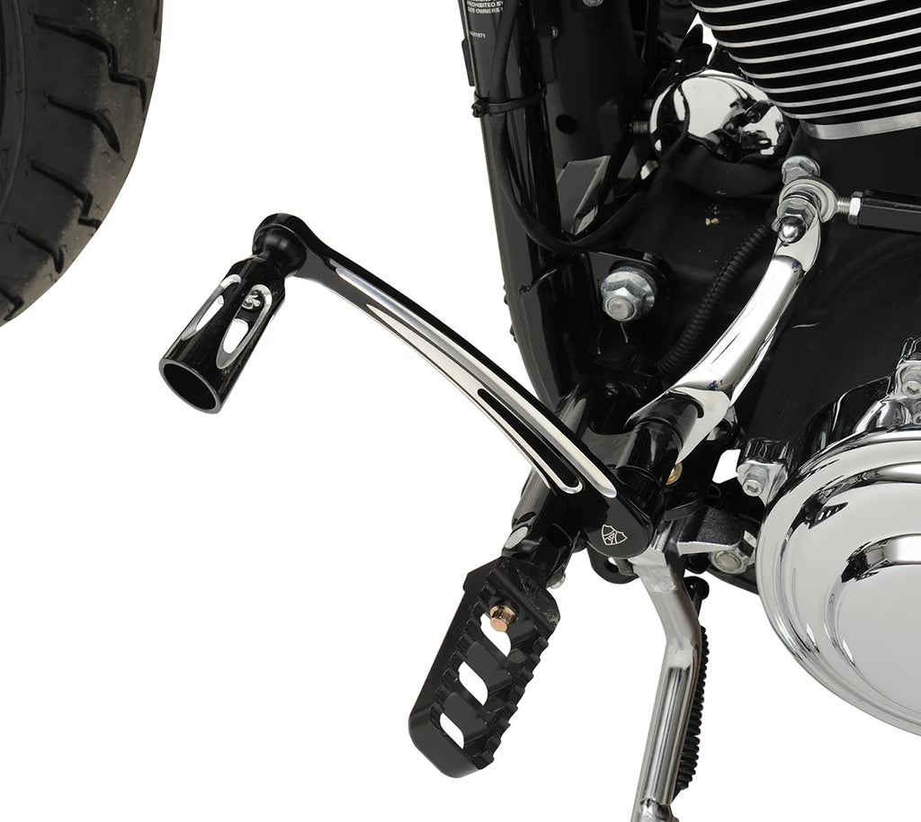 Arlen Ness Solo Shift Lever - Deep Cut - Black 19-757 - Side View
