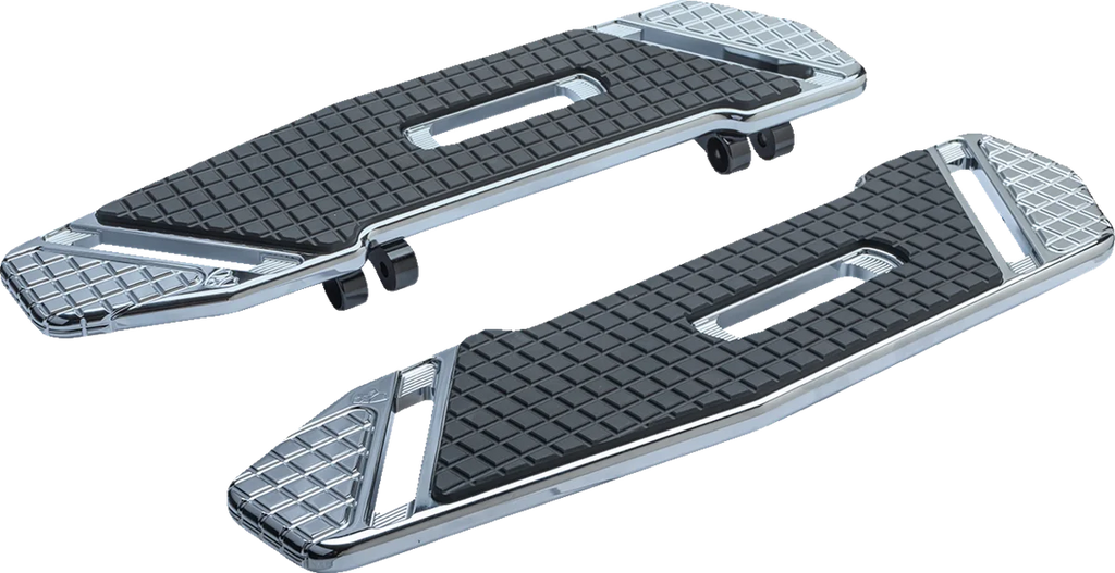 Arlen Ness SpeedLiner Floorboards - Driver - Chrome 410-022 - Side View