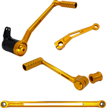 Load image into Gallery viewer, Arlen Ness SpeedLiner Foot Control Kit - Solo - Gold 420-104 - Main Product View