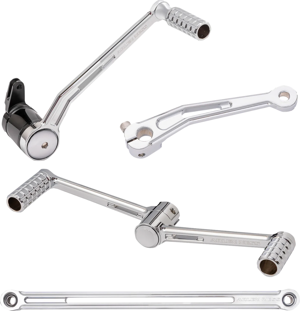 Arlen Ness SpeedLiner Foot Control Kit w/ Heel/Toe Shifter - Chrome 420-102 - Side View