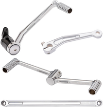 Load image into Gallery viewer, Arlen Ness SpeedLiner Foot Control Kit w/ Heel/Toe Shifter - Chrome 420-102 - Side View