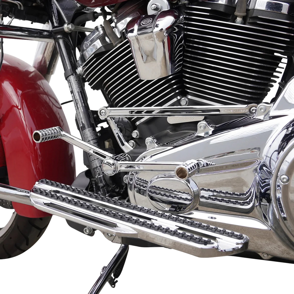Arlen Ness SpeedLiner Foot Control Kit w/ Heel/Toe Shifter - Chrome 420-102 - Back View