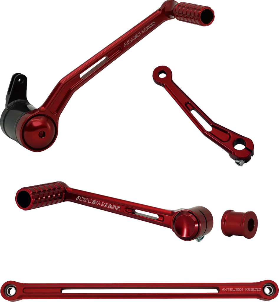 Arlen Ness SpeedLiner Foot Control Kit w/ Heel/Toe Shifter - Red 420-133 - Main Product View