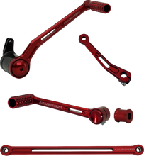Load image into Gallery viewer, Arlen Ness SpeedLiner Foot Control Kit w/ Heel/Toe Shifter - Red 420-133 - Main Product View