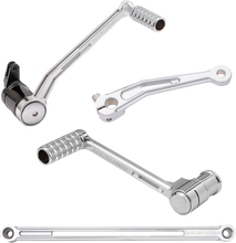 Load image into Gallery viewer, Arlen Ness SpeedLiner Foot Control Kit w/ Toe Shifter - Solo - Chrome 420-105 - Main Product View
