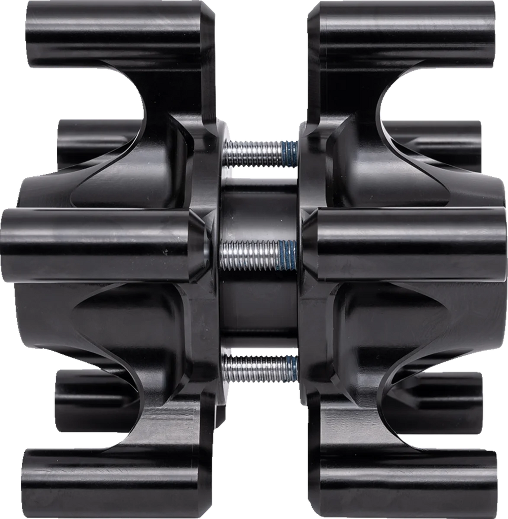 Arlen Ness Spider Hub - Dual Disc - Front - Black 71-660 - Side View