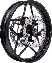 Load image into Gallery viewer, Arlen Ness Spider Hub - Dual Disc - Front - Black 71-660 - Detail View