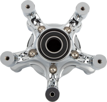 Load image into Gallery viewer, Arlen Ness Spider Hub - Dual Disc - Front - Chrome 71-661 - Installation View