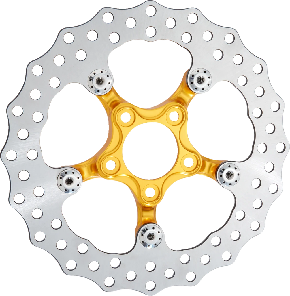Arlen Ness Spider Rotor - 11-1/2" - Gold 300-064 - Main Product View