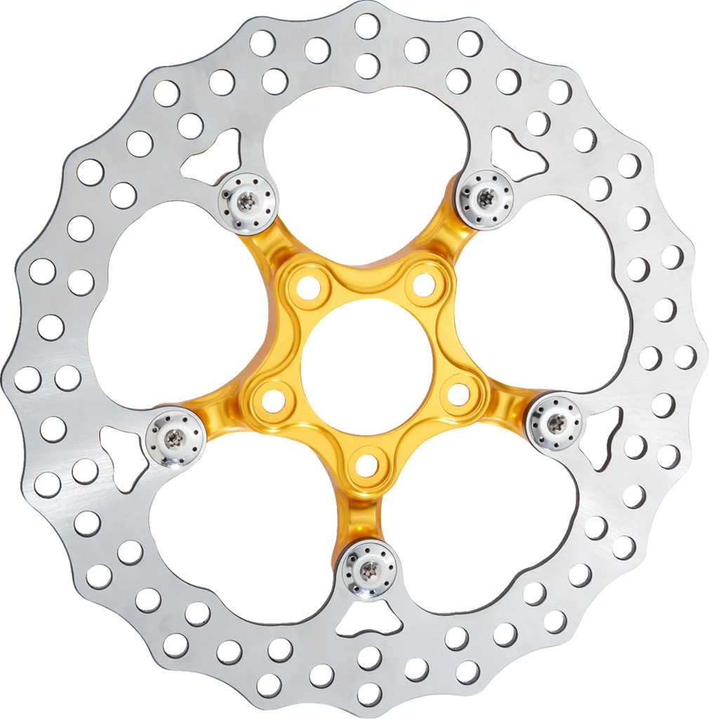 Arlen Ness Spider Rotor - 11.8" - Gold 300-065 - Main Product View
