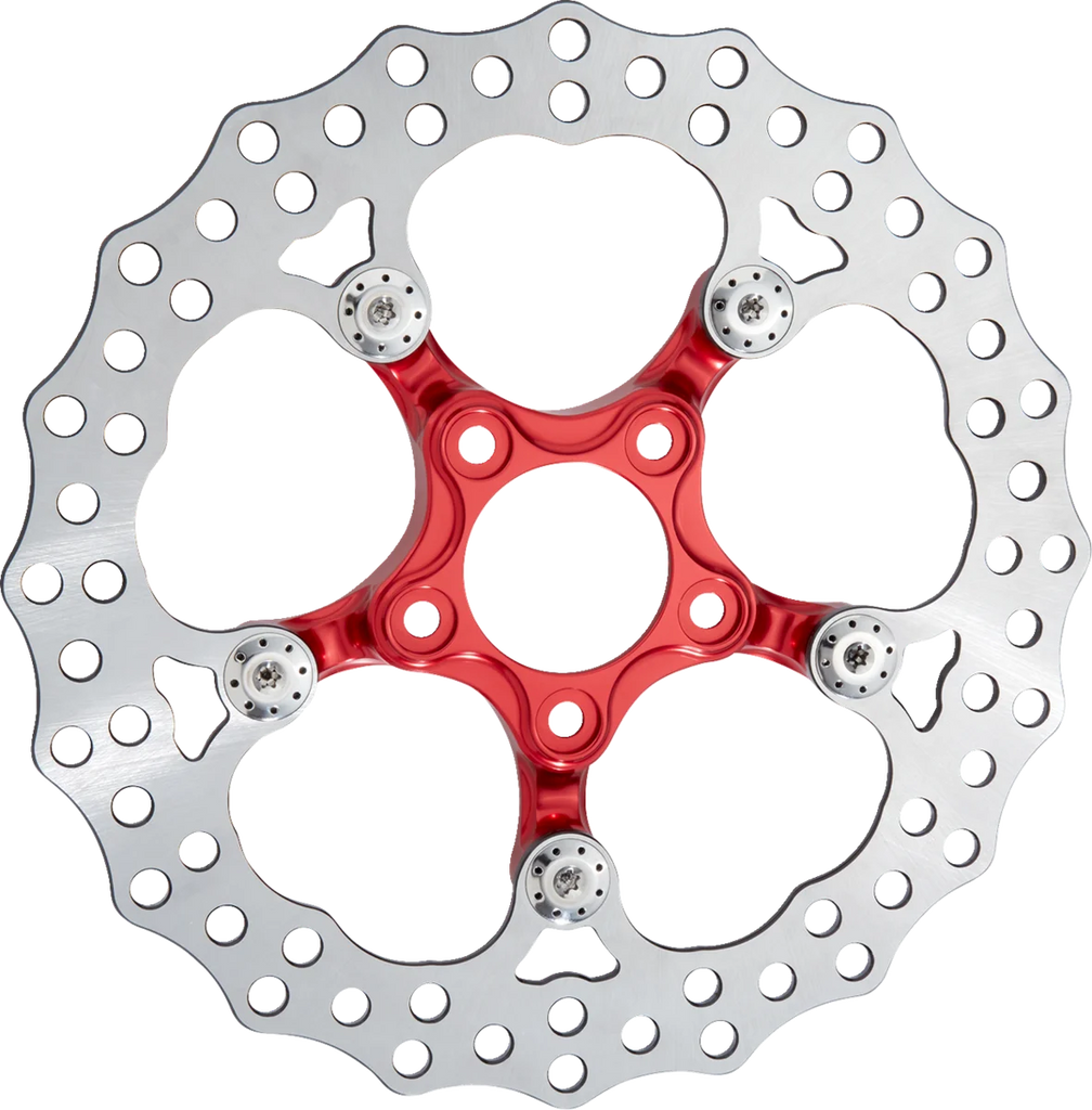 Arlen Ness Spider Rotor - 11.8" - Red - Rear 300-071 - Main Product View