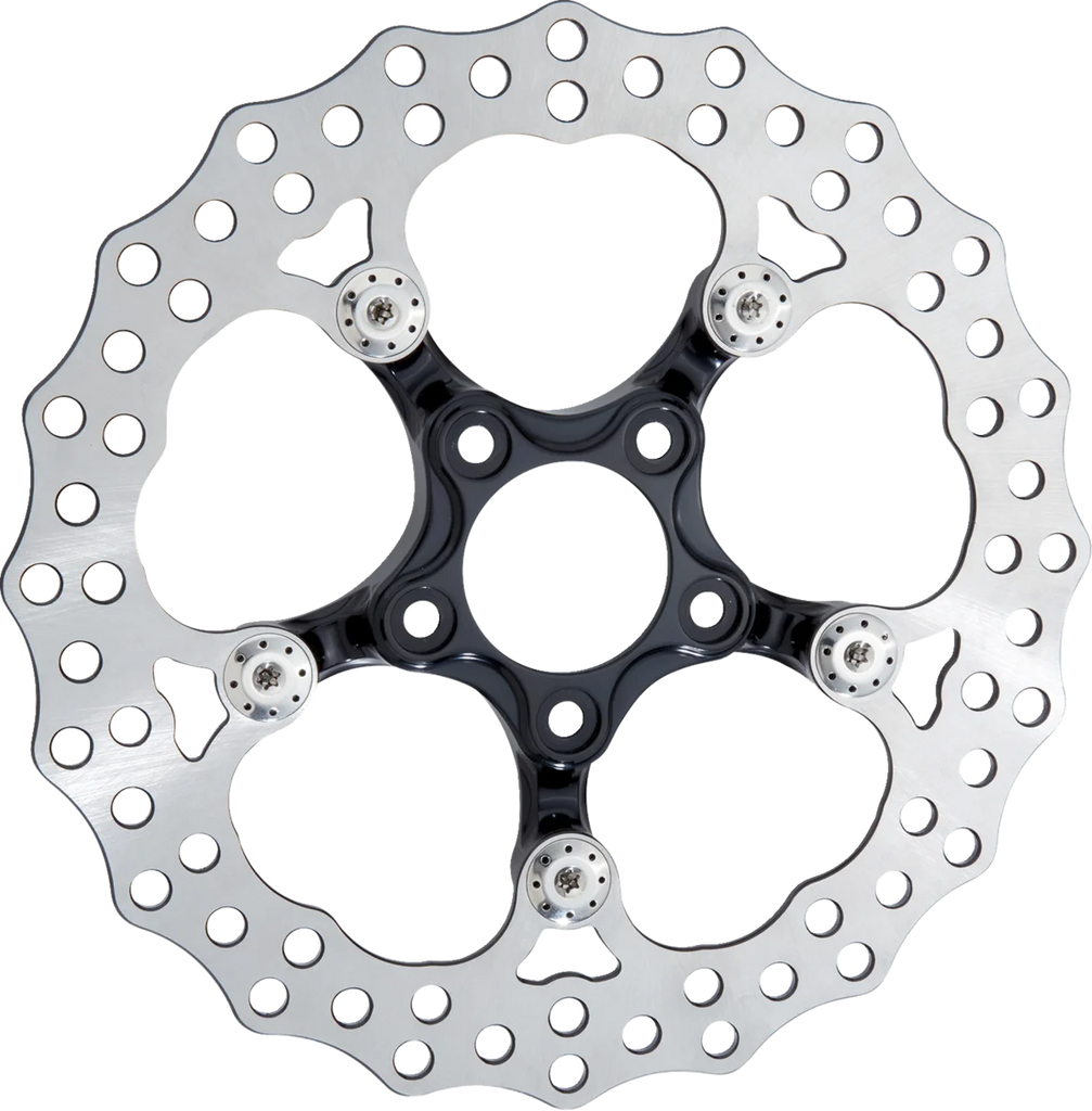 Arlen Ness Spider Rotor - 12-19/32" - Black - Front 300-108 - Main Product View