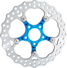 Load image into Gallery viewer, Arlen Ness Spider Rotor - 12-19/32" - Blue - Front 300-109 - Main Product View