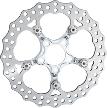 Load image into Gallery viewer, Arlen Ness Spider Rotor - 12-19/32" - Chrome - Front 300-112 - Main Product View