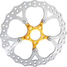 Load image into Gallery viewer, Arlen Ness Spider Rotor - 12-19/32" - Gold - Front 300-110 - Main Product View