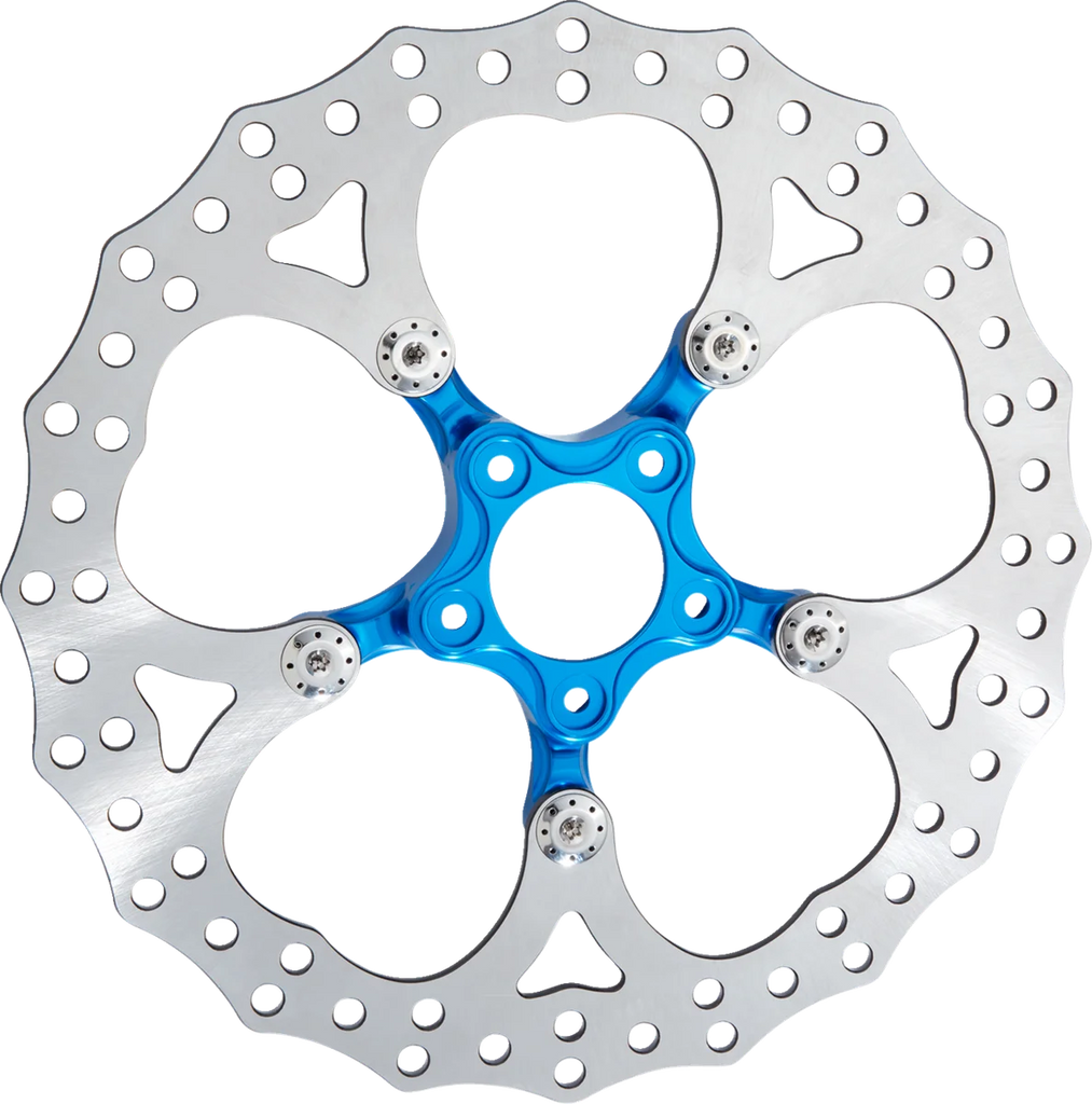 Arlen Ness Spider Rotor - 14" - Blue 300-062 - Main Product View
