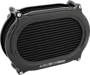 Arlen Ness Stage 2 Carbon Fiber Oval Performance Upgrade Air Filter Kit 600-262 - Main Product View