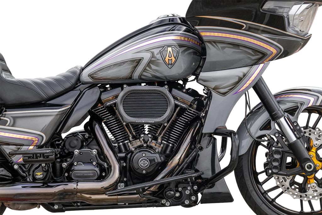 Arlen Ness Stage 2 Method™ Air Cleaner Kit - Carbon Fiber 600-265 - Side View