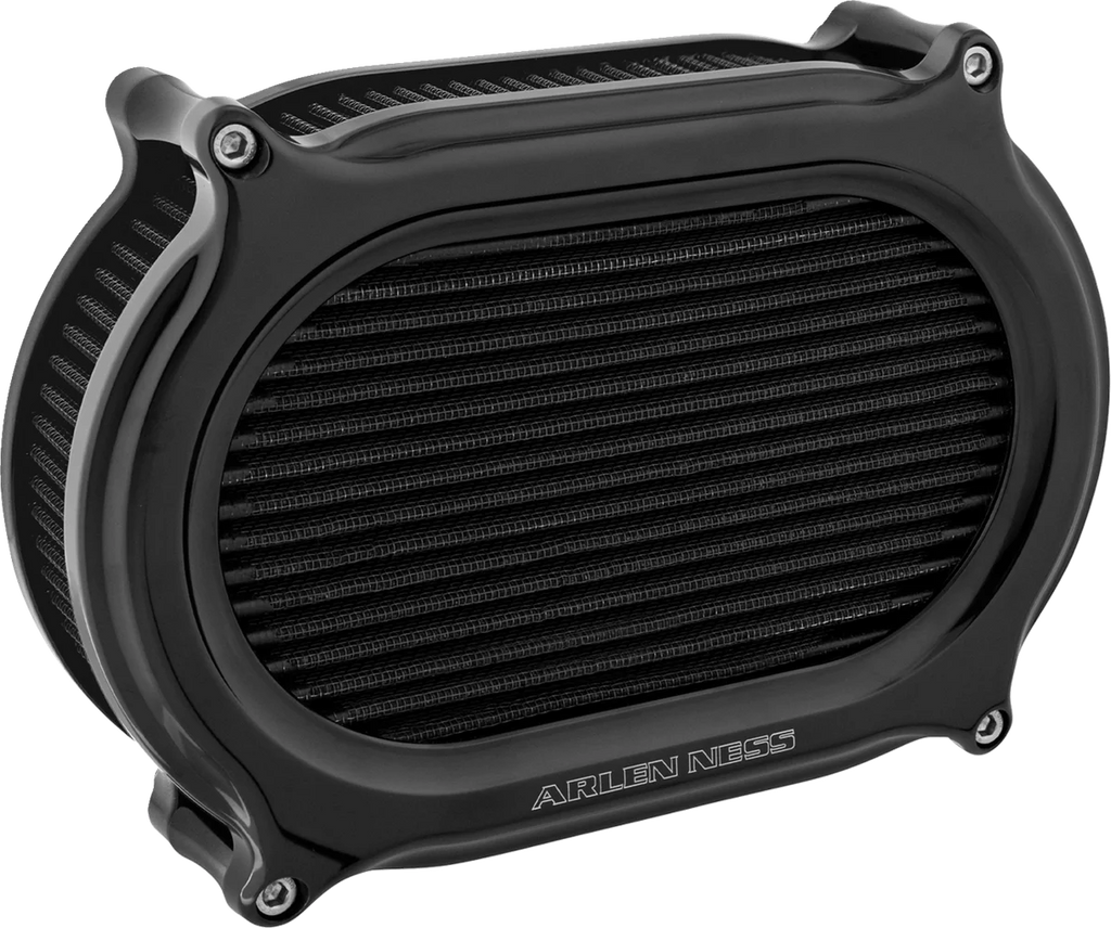 Arlen Ness Stage 2 Oval Air Cleaner Kit - All Black 600-206