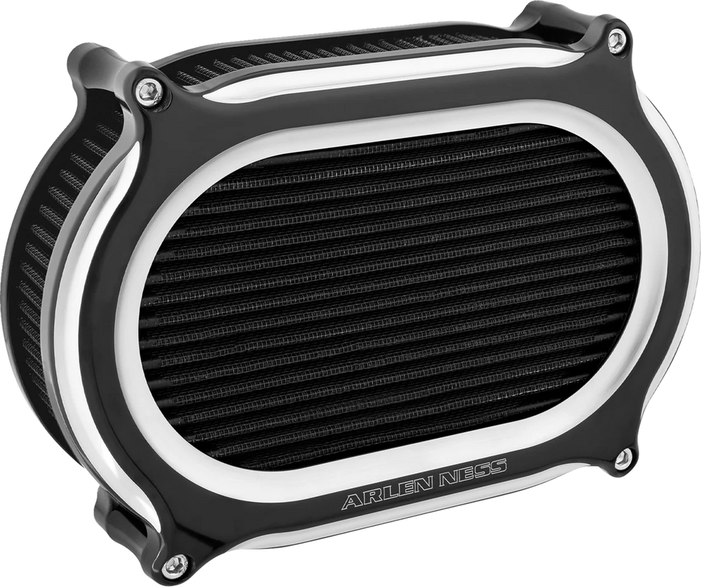 Arlen Ness Stage 2 Oval Air Cleaner Kit - Black 600-176 - Main Product View