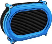 Load image into Gallery viewer, Arlen Ness Stage 2 Oval Air Cleaner Kit - Blue 600-191 - Main Product View