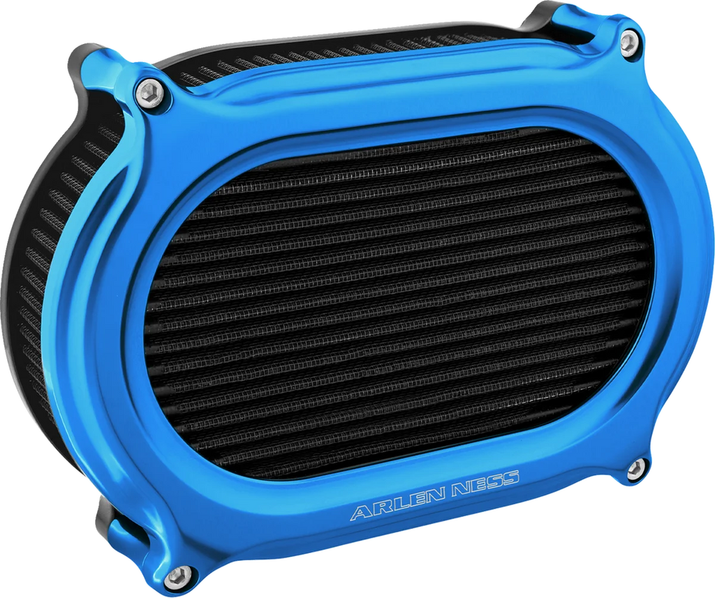 Arlen Ness Stage 2 Oval Air Cleaner Kit - Blue 600-211 - Main Product View