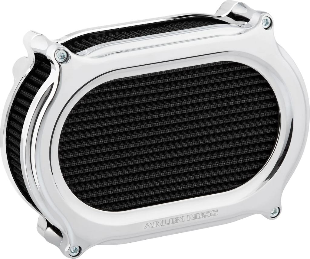 Arlen Ness Stage 2 Oval Air Cleaner Kit - Chrome 600-195 - Main Product View