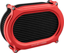 Load image into Gallery viewer, Arlen Ness Stage 2 Oval Air Cleaner Kit - Red 600-210 - Main Product View