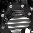 Load image into Gallery viewer, Arlen Ness Transmission Cover - Hydraulic - Black - Big Twin 03-823 - Back View
