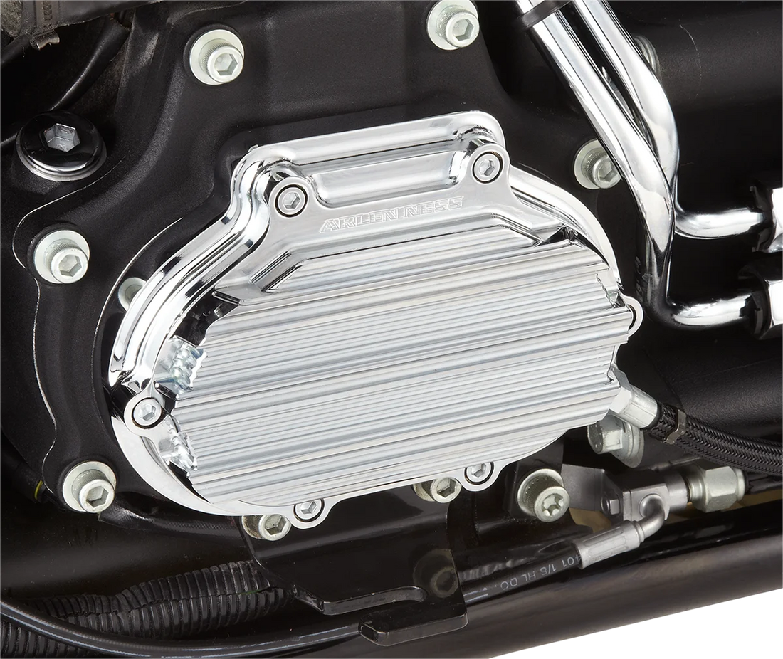 Arlen Ness Transmission Side Cover - Chrome - Cable 03-812 - Side View
