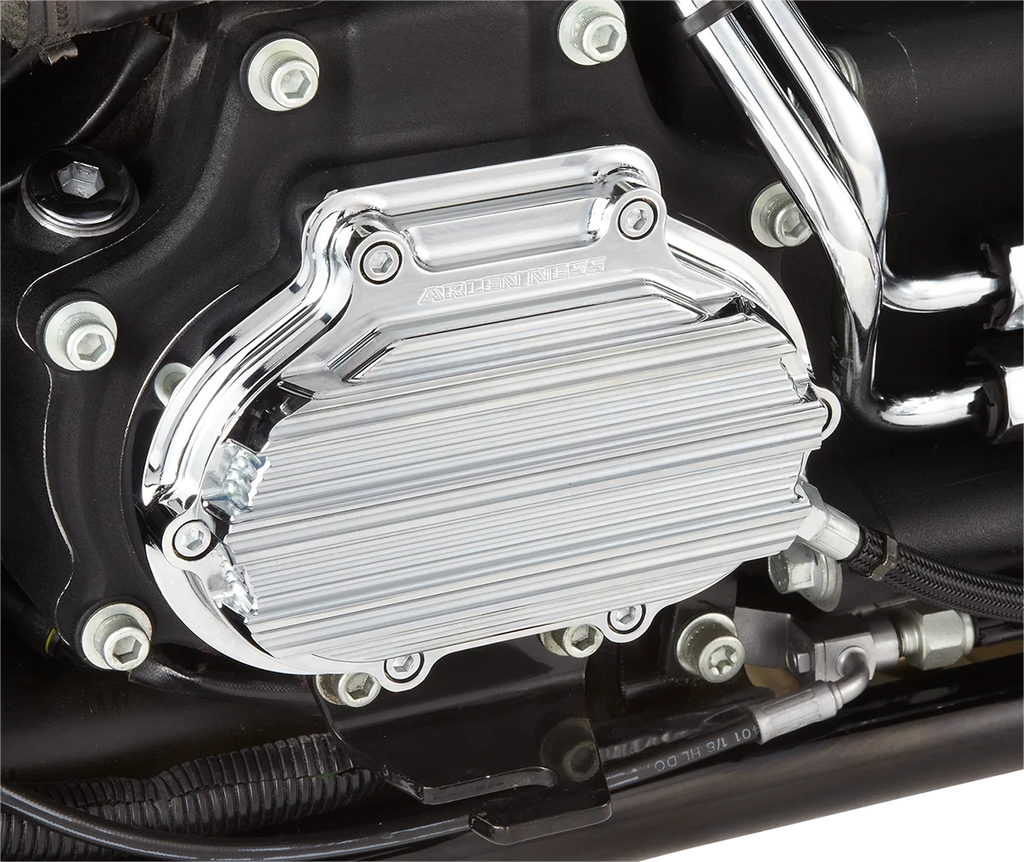 Arlen Ness Transmission Side Cover - Chrome - Cable 03-812 - Side View
