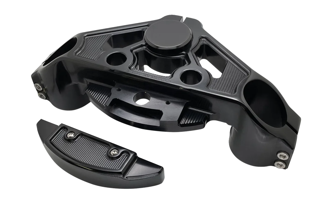 Arlen Ness Triple Tree - Black - + 2" 130-007 - Back View