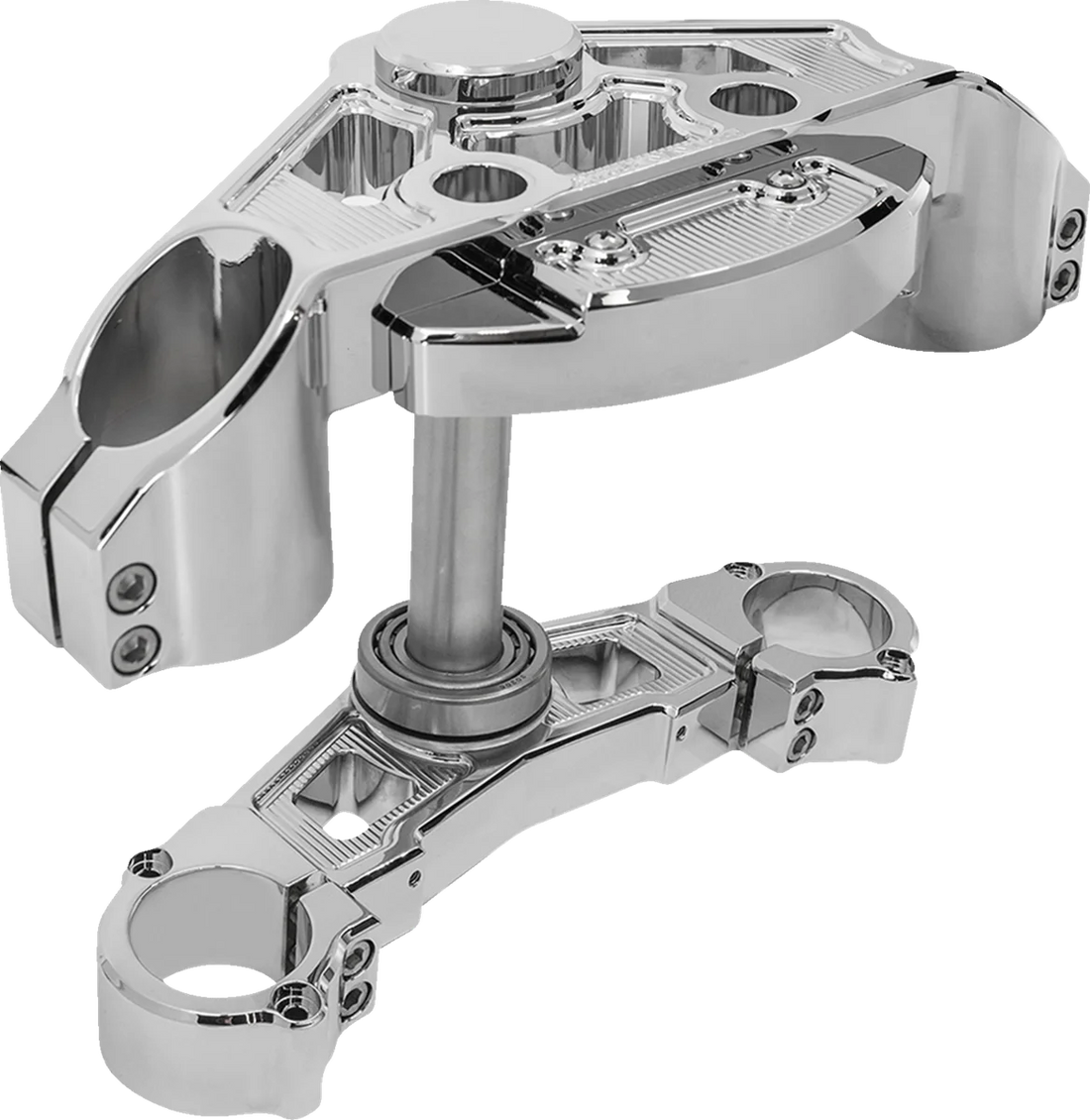 Arlen Ness Triple Tree - Chrome - + 2" 130-008 - Side View