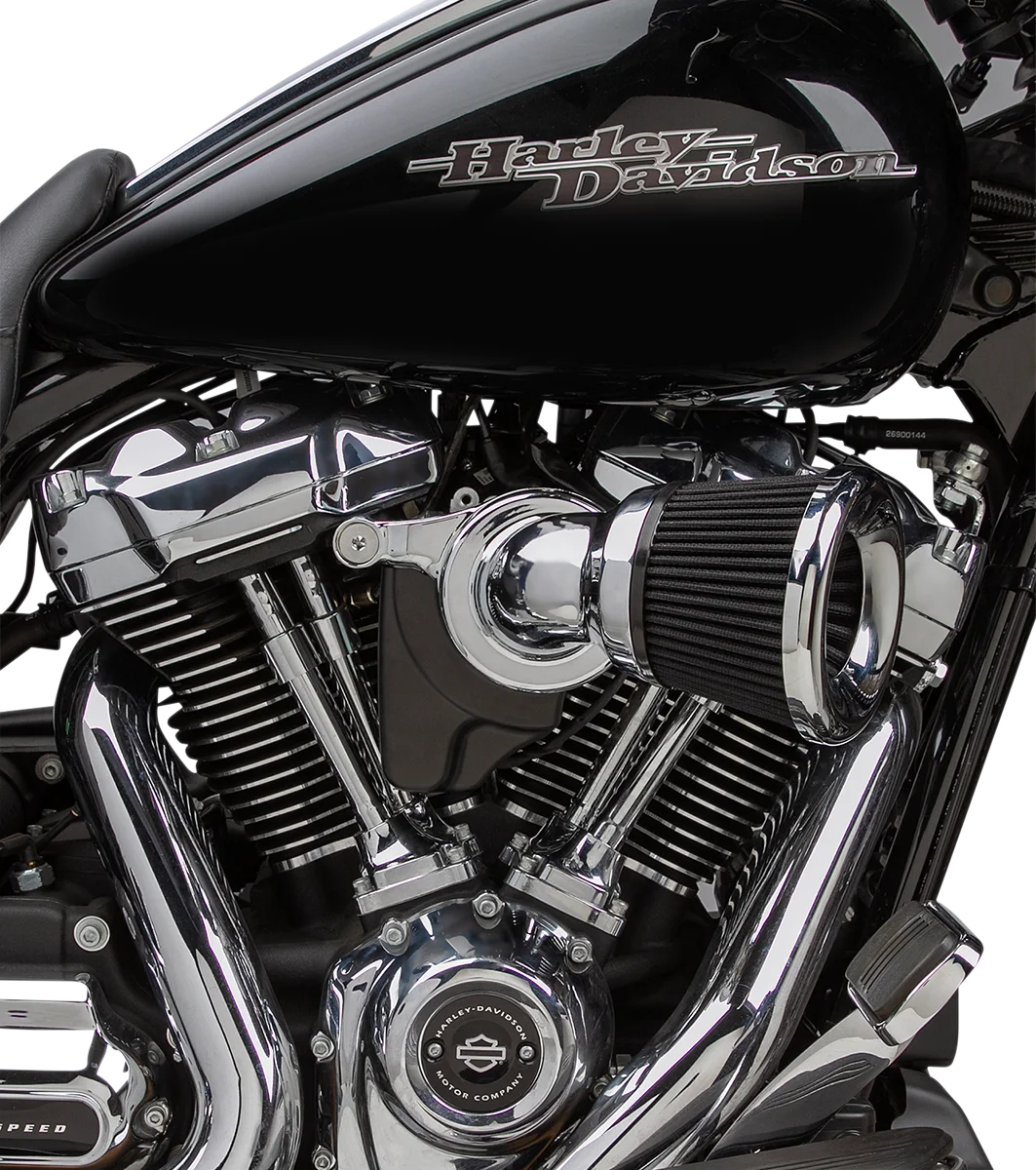 Arlen Ness Velocity 65° Air Cleaner Kit - Chrome 81-201 - Side View