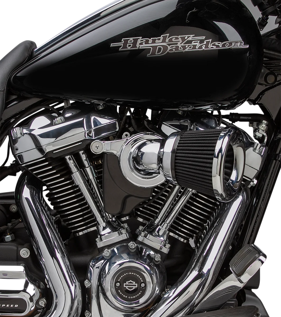 Arlen Ness Velocity 65° Air Cleaner Kit - Chrome 81-201 - Side View