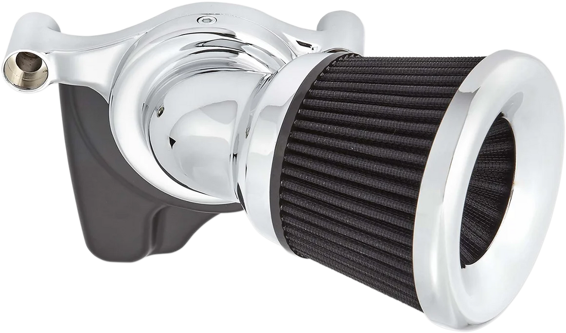 Arlen Ness Velocity 65° Air Cleaner Kit - Chrome 81-207 - Side View