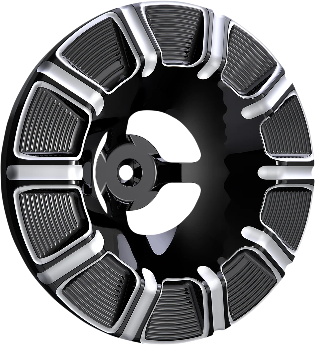 Arlen Ness Velocity Air Cleaner Cover - 10-Gauge - Chrome 601-001 - Side View
