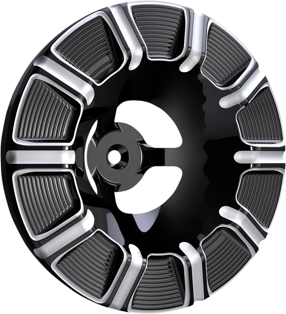 Arlen Ness Velocity Air Cleaner Cover - Beveled - Chrome 601-003 - Side View